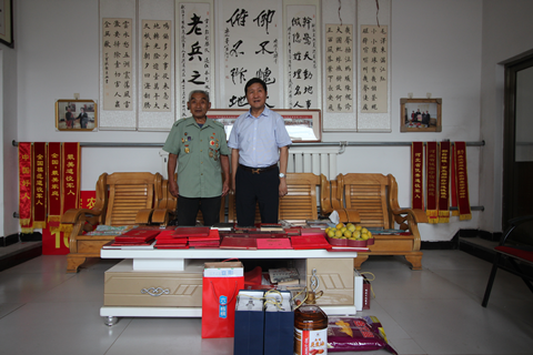  河北華清環(huán)境科技集團(tuán)董事長(zhǎng)路鳳祎  “八一”慰問吳洪甫等戰(zhàn)斗英雄